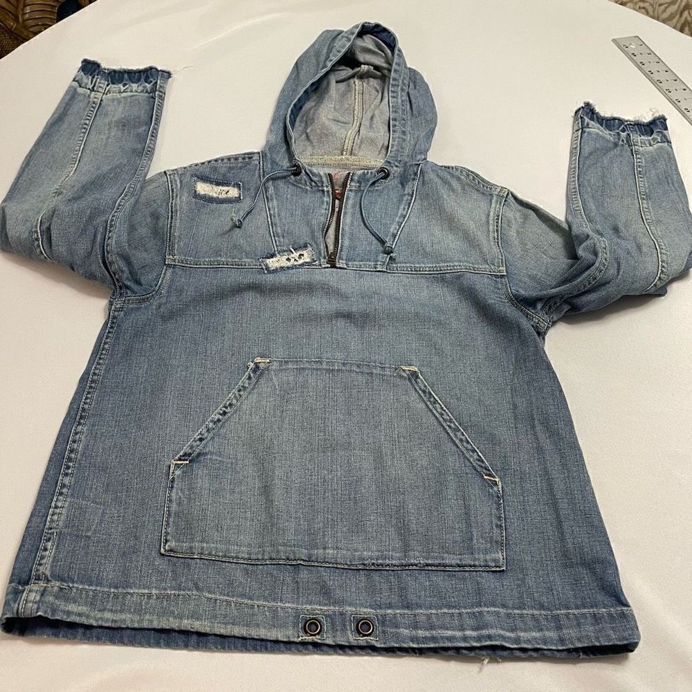 Ralph Lauren Polo Jeans Co RL67 Denim Pullover Jacket Patchwork Size Medium - Picture 7 of 11